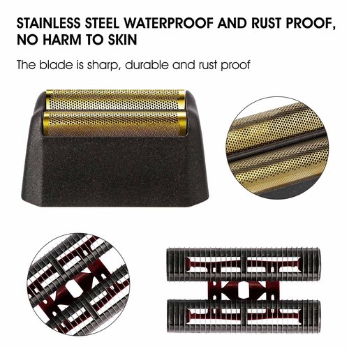 Professional 5 Star Series Finale Shaver Shaper Replacement Foil and Cutter Bar Assembly Compatible with Shaver Model 7031-100, 7043-100 Super Close Super Close Shaving Replacement Heads Black