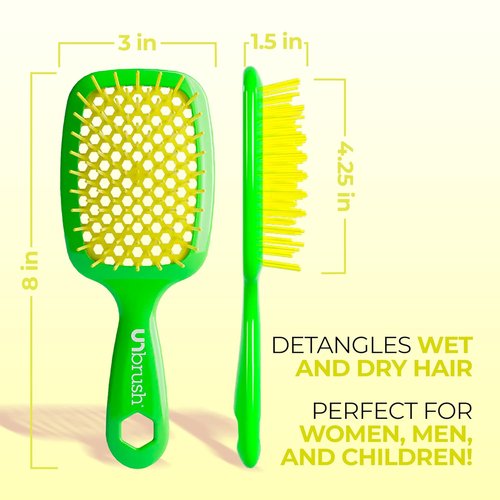 FHI Heat Detangling Brush - Pain-Free Brushing for All Hair Types | Durable DuoFlex Anti-Static Bristles