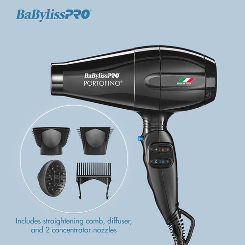 BaBylissPRO Nano Titanium Hair Dryer - Professional 2000 Watt Blow Dryer for Fast Drying