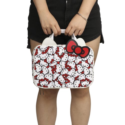 Hello Kitty Foldable Hanging Toiletry Travel Makeup Bag Cosmetic Case With 3D Bow