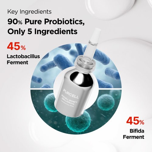 PURCELL Pixcell Biom 2B/mL Probiotic Essence - Restores Skin Barrier with Bifida, Lactobacillus Ferment Lysate, Korean Probiotic Drops for acne prone skin and sensitive skin (30ml, 1.01 Fl Oz.)
