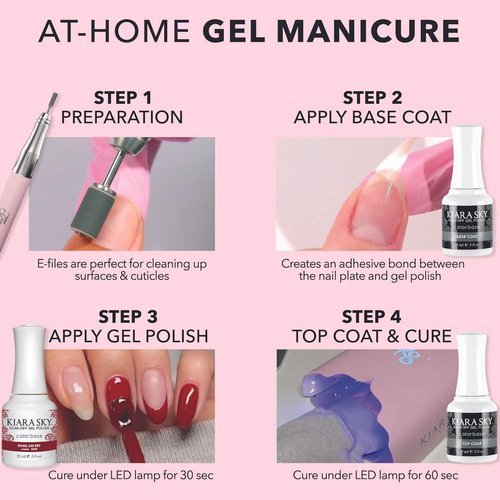 Kiara Sky Gel Polish - Black To Black | Long-Lasting 15 Gram Formula for Perfect Nails