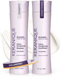 Keranique Volumizing Shampoo & Conditioner Set | Hair Repair & Growth Support - Lightweight Formula with Keratin, Biotin & Niacinamide