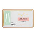 Cre8tion Soft Gel Nail Tips, Long Round Shape, 602 Tips in 14 Sizes (00-9) for Professional Nail Extensions