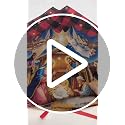 36in Red Green Plaid Christmas Tree Skirt with Santa Variation - Holiday Decor