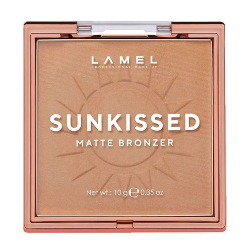 LAMEL Sunkissed Matte Bronzer Face Powder - Long-Lasting, Non-Greasy Organic Formula - Natural Tan - 0.35oz