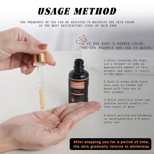 Natural Organic Self-Tanning Drops for Face -7- Carrot Seed Oil, Jojoba & DHA Bronzing Drops | Hydrating, Vegan Tanning Serum with Beetroot & Turmeric | Gentle Face Tanner for Sunless Glow