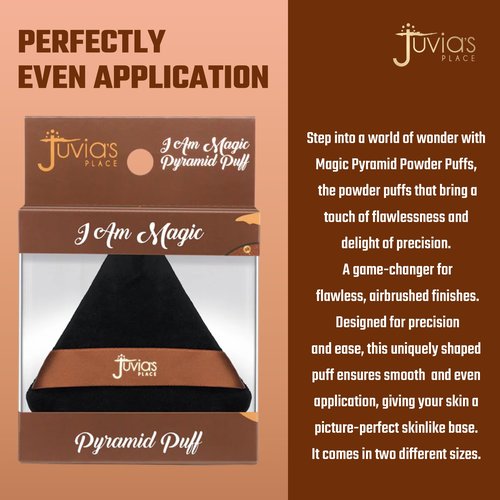 Juvia’s Place I Am Magic Pyramid Puff - Small - Triangle Makeup Powder Puff - Setting & Baking the Makeup Base for Flawless Airbrushed Finish - Ideal for Precision Touch Ups Blotting & Sculpted Finish