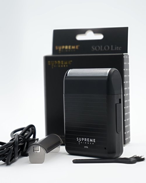 Supreme Trimmer 2-in-One Vader Lite + Solo Lite Foil Shaver Kit | Barber, at Home or Travel Hair Cutting Kit | Black