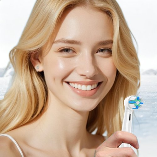 iO Replacement Heads Compatible with Oral b iO 2/3/4/5/6/7/8/9/10 Series Electric Toothbrush,Toothbrush Heads with Medium-Hard Bristles for Plaque Removal & Teeth Care,6pcs