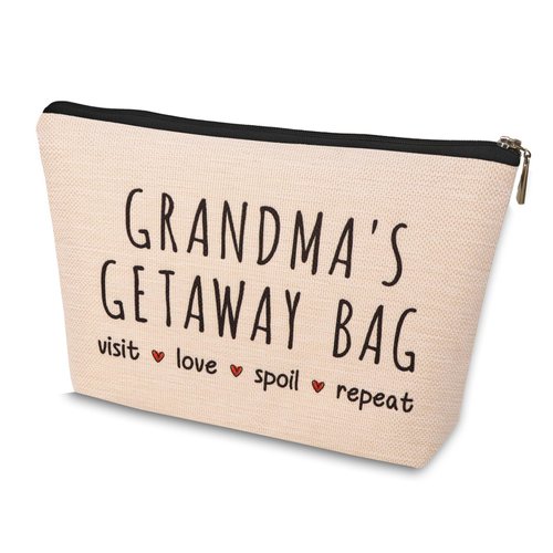 HDYHDY New Grandma Gifts Makeup Bag, Grandma Birthday Gifts for Nana Mimi Gigi Granny Grandmother, Best Promoted to Grandma Gift First Time 2026, Grandmas to Be Gift, Christmas Travel Cosmetic Bag