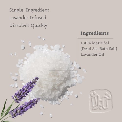 Dead Sea Salts - Relaxing Bath Soak for Body Rejuvenation with Lavender Essential Oil | 2.2lb Coarse Natural Mineral Salts