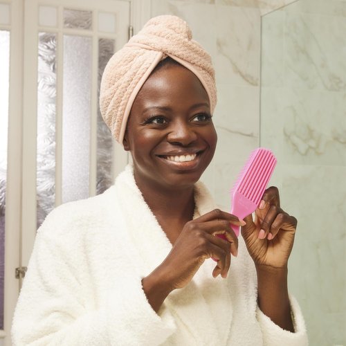 Felicia Leatherwood Pink Detangler Brush - Pain-Free Tangle Removal for Kinky, Curly, Wavy 4C Hair