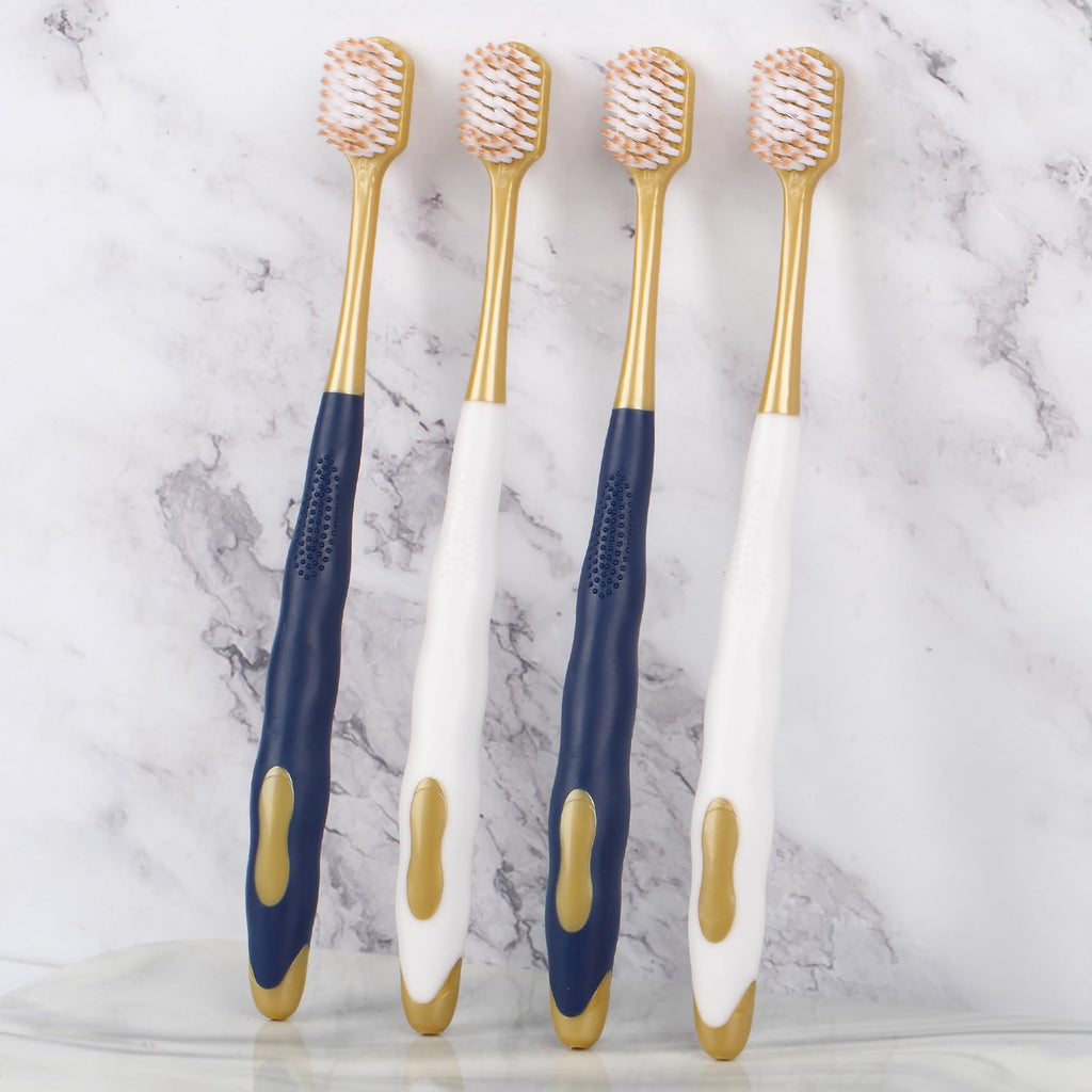 ZGYXQXJT Adult Wide Head Soft Hair Toothbrush, Manual Toothbrush, Excellent Cleaning Effect for Large Head, Ultra Soft Brush Thread Can Effectively Clean Sensitive Teeth or Gingivals (6 Pack)