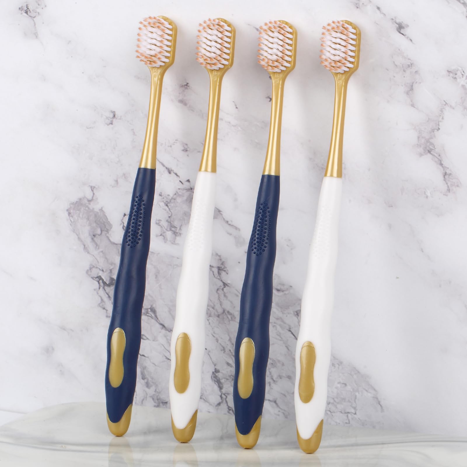 ZGYXQXJT Adult Wide Head Soft Hair Toothbrush, Manual Toothbrush, Excellent Cleaning Effect for Large Head, Ultra Soft Brush Thread Can Effectively Clean Sensitive Teeth or Gingivals (6 Pack)