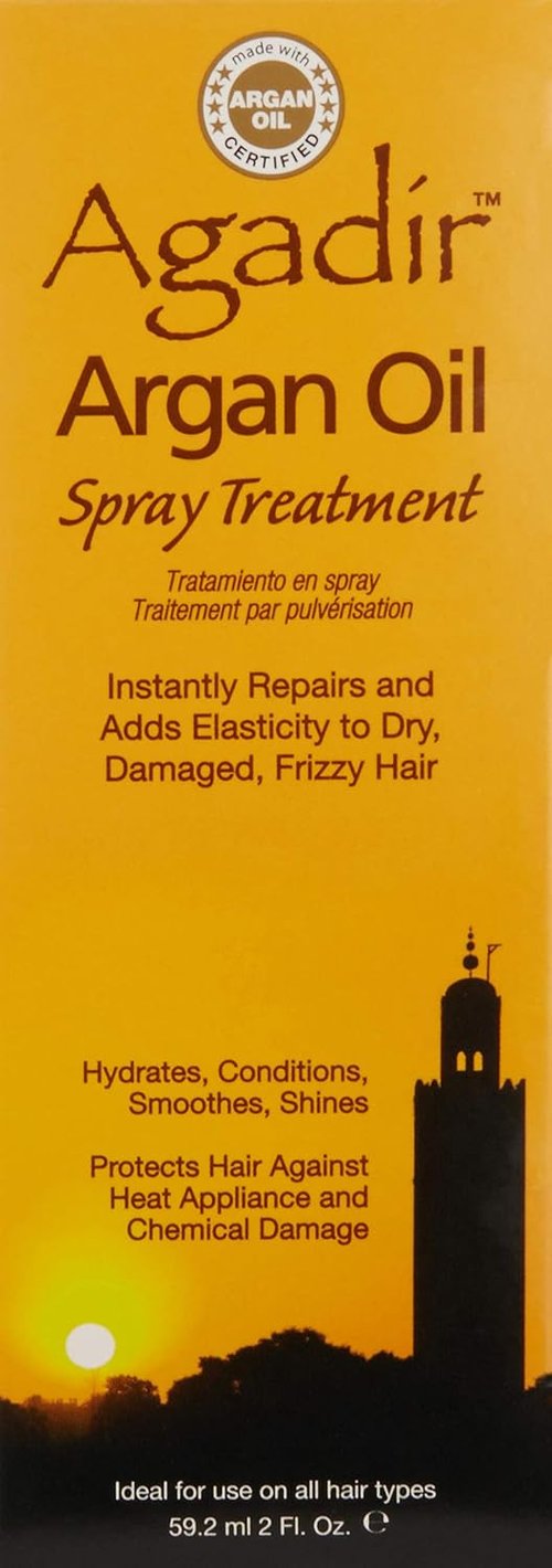AGADIR Argan Oil Spray Treatment - Nourishing Hair Care | 2 Fl Oz for Soft, Shiny Locks