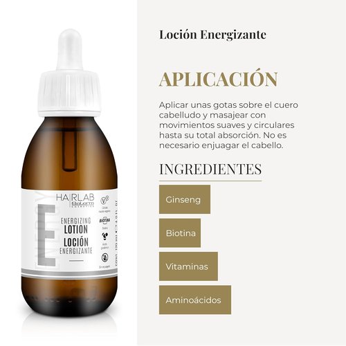Salerm Hairlab Energizing Lotion - Clinically Tested Hair Strengthener | 4 Ounce Size