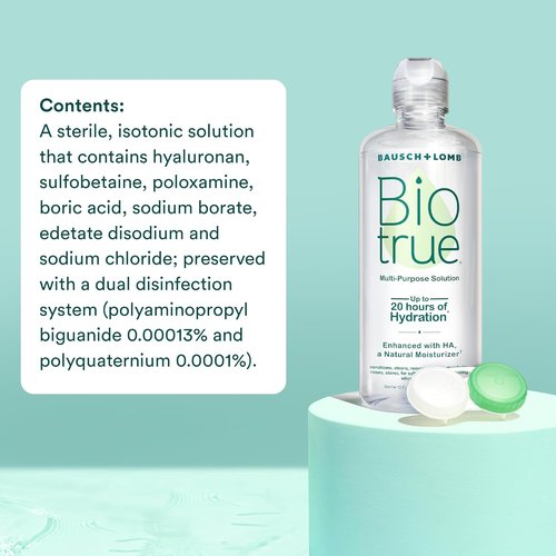 Biotrue Multi-Purpose Contact Lens Solution - Cleans, Hydrates & Disinfects - 10 Fl Oz (Pack of 2)