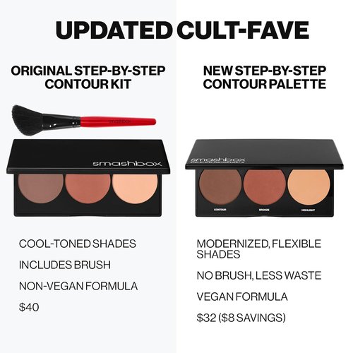 Smashbox Contour Palette - Sculpt & Glow All-In-One Kit with Blendable, Buildable Formulas
