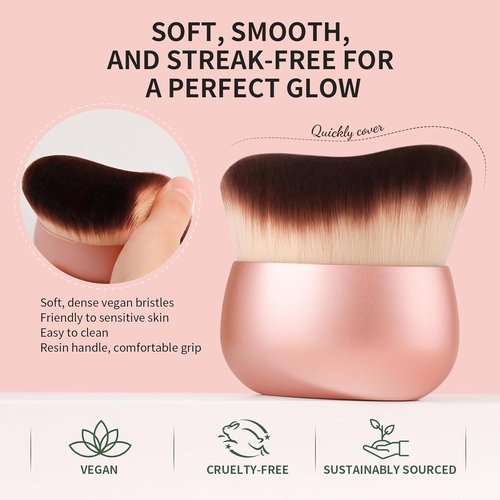 Docolor Self Tanner Brush - Large 75mm Body Makeup Brush for Smooth, Streak-Free Application | Soft Synthetic Hair