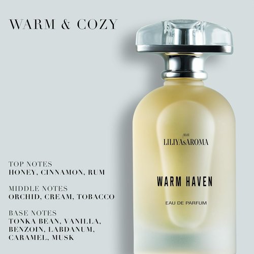 Liliya's Aroma Warm Haven Eau de Parfum - Luxurious Honey, Cinnamon & Vanilla Scent | 3.4 Fl Oz