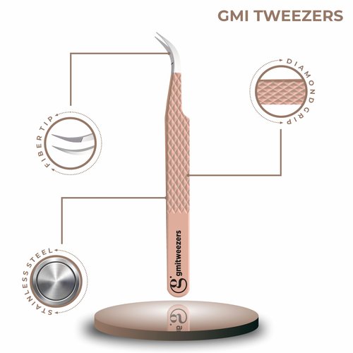 Fiber Tip Lash Tweezers For Eyelash Extension Tweezers Professional