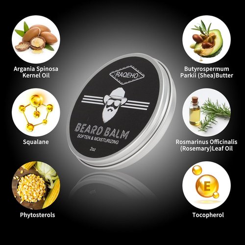 Skiennix 2oz Beard Balm - Nourishing Mustache Wax & Leave-In Conditioner | Sandalwood Scented Grooming Cream