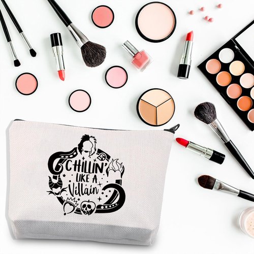 BDPWSS Evil Females Makeup Bag Chillin' Like a Villain Travel Pouch For Villain Gang Bad Girls Fans Gift Family Trip Gift (Like a villain)
