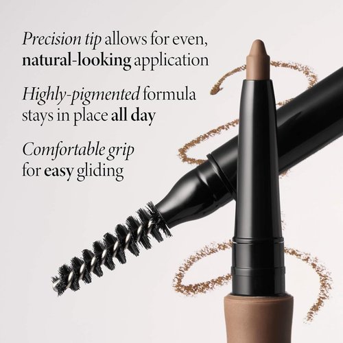 Laura Geller New York INKcredible Waterproof Brow Pencil - Long-Lasting Eyebrow Filler with Spoolie Brush (04 Dark Brown)