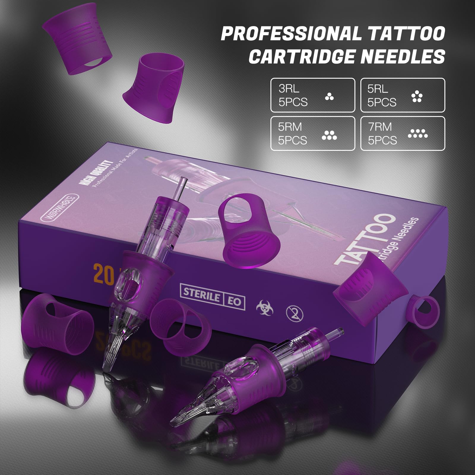 Wormhole Tattoo Kit Wireless Tattoo Gun Xtreme Tattoo Ink 20 PCS Cartridge Needles 1,500mAh Tattoo Power Supply, Smart LED Digital Display Tattoo Pen Complete Tattoo Machine Kit for Artist