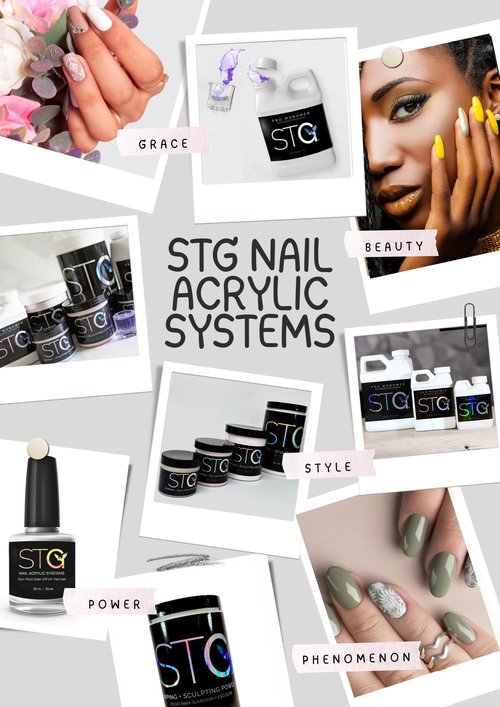 STG Nail Acrylic Systems EMA Monomer – MMA-Free, Primerless, Non-Yellowing Nail Liquid, Purple,8oz