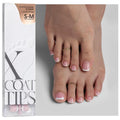 BTArtboxnails XCOATTIPS Toe Nail Tips - 160Pcs Short French Tip Press On Toenails, French Toe Nail Press Ons Pink Base, Soak Off Fake Toe Nail Extensions