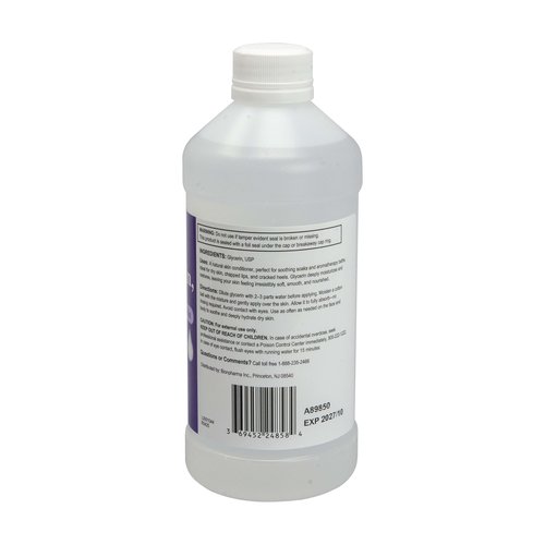 A+Health Pure Glycerin, 16 Fl Ounces, Softens and Moisturizes Dry Skin, Vegetable Based, Paraben, Phthalate Free, Multi-Purpose, 99.5% Anhydrous, Made in USA