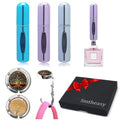 Smtheasy Perfume Atomizer Travel, 5ML Perfume Atomizer Refillables for Refill Portable Cologne Dispenser Small Spray, and 2Pcs Purse Hooks for Tables
