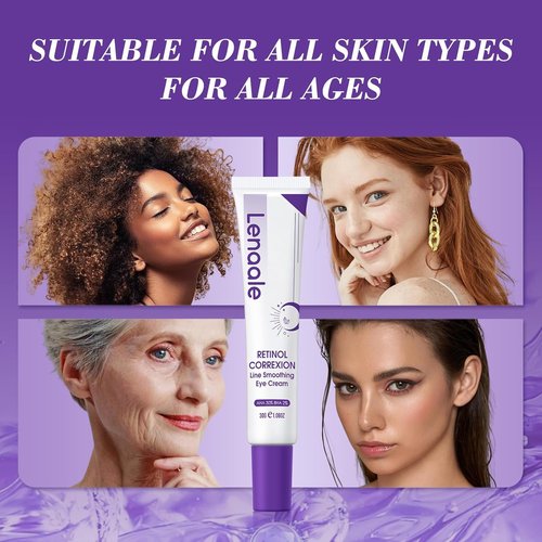 Regine Switzerland Retinol Eye Cream - Anti-Aging Treatment for Dark Circles & Puffiness | With Hyaluronic Acid & Peptides