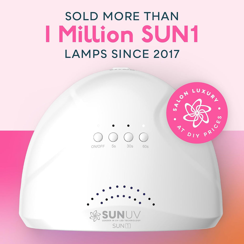 SUNUV UV LED Nail Lamp - Professional Gel Light with 3 Timers | Stylish SUNone White Design