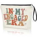 Creakraft IN MY ENGAGED ERA Makeup Bag Bridal Shower Gift Engaged Bachelorette Bride Stuff TS Fans Inspiration Merch Travel Cosmetic Zipper Bag