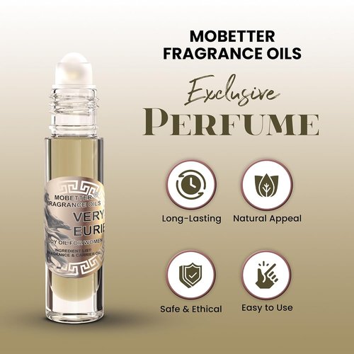 MOBETTER Fragrance Oils - Very Eurie Body Oil for Women | 0.33 Oz Roll-On Glass Bottle, Travel Size