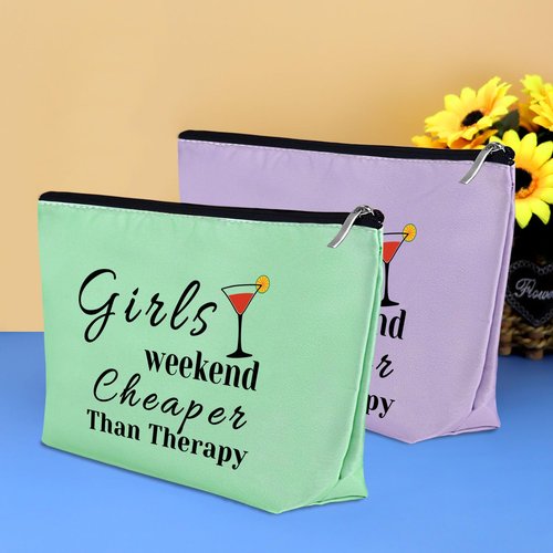 3 Pcs Girls Trip Gifts Travel Makeup Bag Girls Weekend Gift Travel Trip Present for Her Best Friends Bestie Cosmetic Bags Pouch Christmas Graduation Birthday Present for BFF Friends Sister