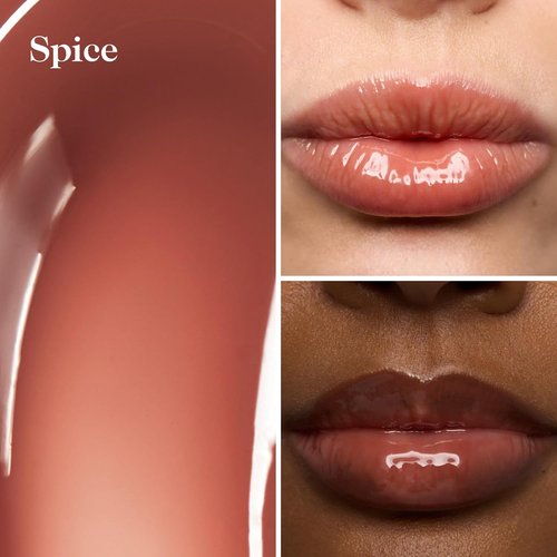 Goop Beauty Hydra-Barrier Gel Gloss Set of 3 - Hydrating Lip Gloss with Hyaluronic Acid & Vitamin E | Glaze, Blossom, Spice | 0.13 oz Each
