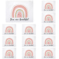 Wesiti 50 Pcs Rainbow Cosmetic Bag Inspirational Gift Motivational Quotes Christian Makeup Bag Bulk Waterproof Zipper Pouch for Women Girl Teacher Christmas Gift(You Are Beautiful)