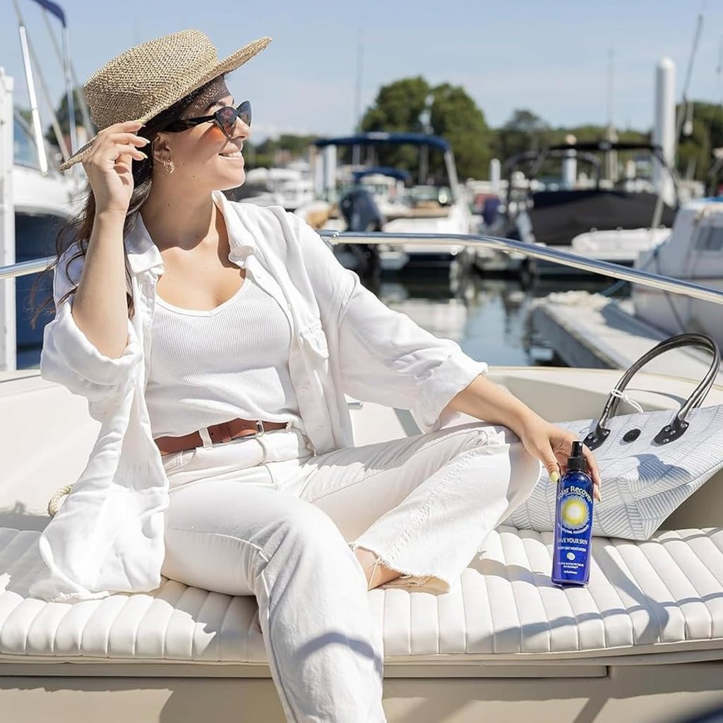 Solar Recover After Sun Moisturizing Spray - Hydrating Facial & Body Mist with Vitamin E | 12 Oz Sunburn Relief