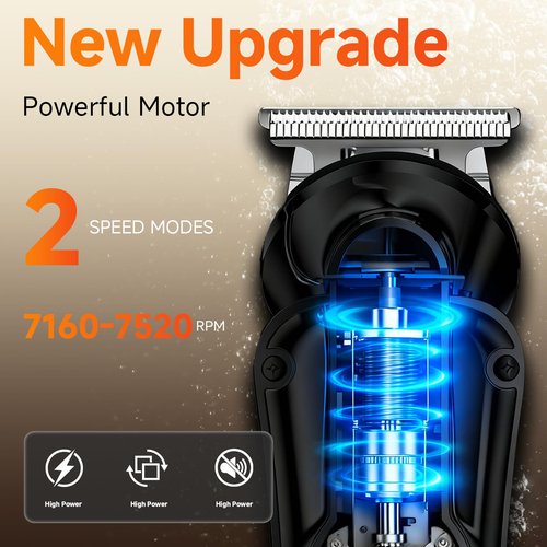 KOMINGDON 20 Piece Hair Clipper Beard Trimmer for Men, All-in-One Men's Grooming Kit for Nose,Ear,Body,Mustache, Cordless Electric Shaver Razor with IPX6 Waterproof,120-Min Runtime,LED Display