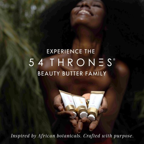 54 Thrones Mini African Beauty Shea Butter, Intensive Dry Skin Support, Moisturizing Body Butter for Women, Moisturizing Body Balm and Cream, Locks in Moisture, Kenyan Hibiscus + Moroccan Rose, 1 oz