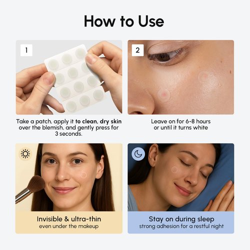 MAREE Invisible Pimple Patches 2 PACK - Clear Pimple Patches for Face - Hydrocolloid Acne Patches Anti Blemish - Zit Stickers for Face - Parches Para Acne - Pinple Zit Pimple Stickers - 144 Dots
