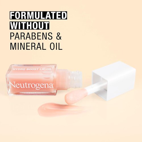 Neutrogena Hydro Boost Lip Hydration Kit - Light Pink Tinted Lip Oil & Clear Overnight Mask with Hyaluronic Acid