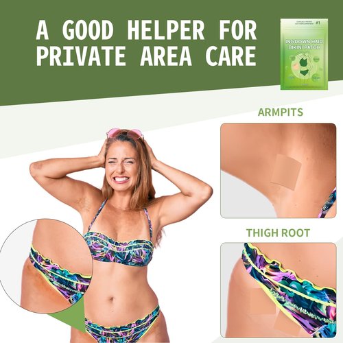 Ingrown Hair Treatment, Ingrown Hair Patch,Razor Bump Treatment for Bikini Area,30 Patches,Quickly and Effectively Clear Up Ingrown Hair Bumps Patch Smooth-Feeling,Non-Irritating Formula,Unisex