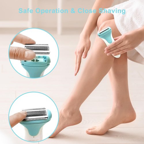 Lichilab Electric Razors for Women & Bikini Trimmer for Sensitive Skin - Hypoallergenic Cordless Foil Shaver Painless Body Hair Removal for Legs,Underarms,Pubic Hair,Travel Ready Wet/Dry,202120702