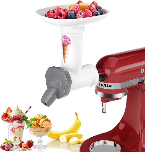 OTOmitra Ice Cream Maker Attachment - Dairy-Free Frozen Dessert Machine for KitchenAid Mixer | Dishwasher Safe