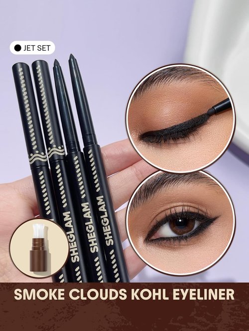 SheGlam Smoke Clouds Eyeliner - Creamy Matte Finish for Versatile Looks | Jet Set